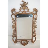 20th century Rococo style Gilt Framed Mirror, 105cm high x 57cm wide