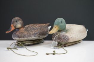 Two decoy ducks, with maker's marks for ' Sport-Plast Made in Italy ', each 42cm long