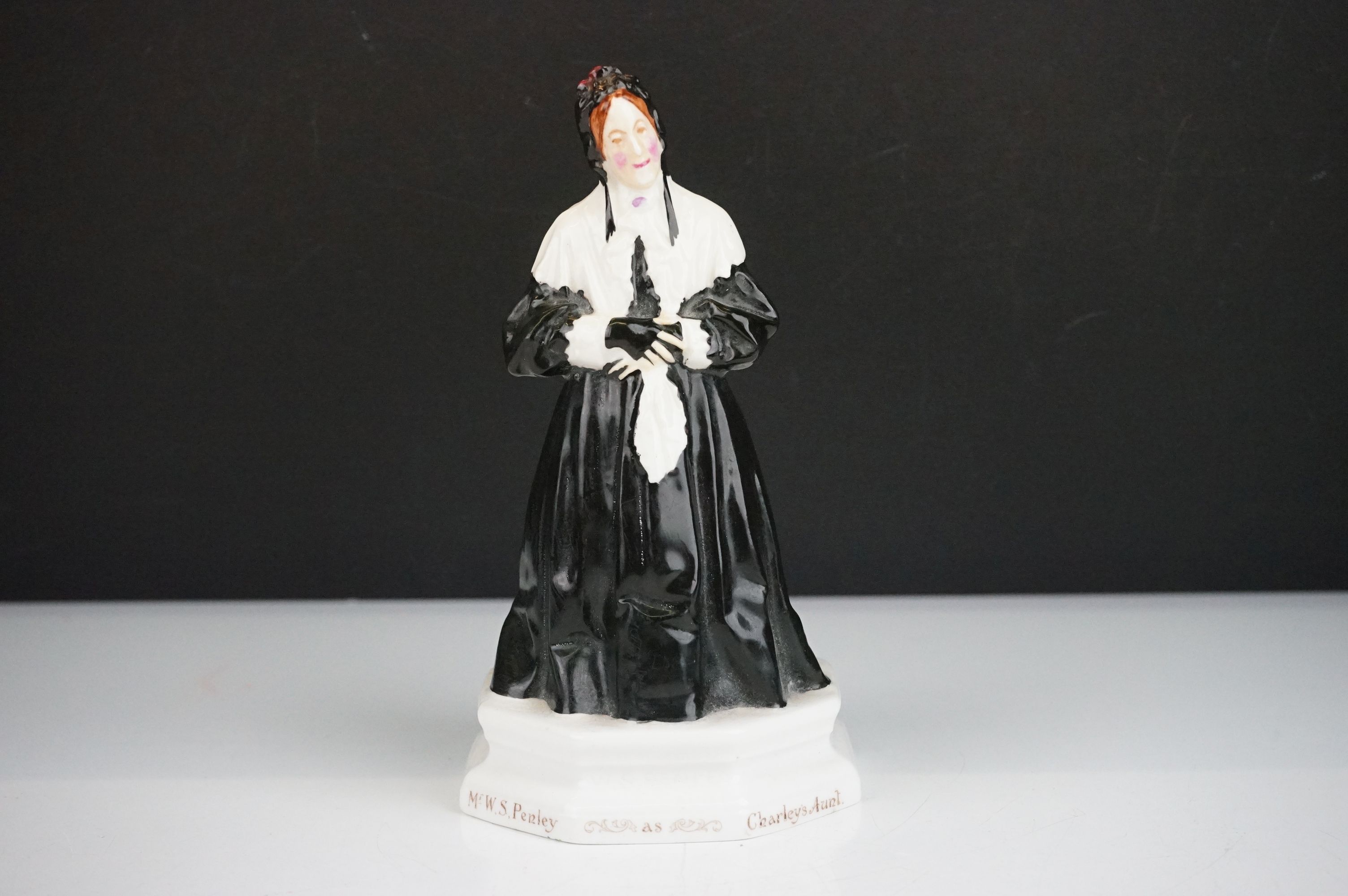Early Royal Doulton ceramic figurine ' Mr W S Penley as Charleys Aunt ' in the form of a Victorian