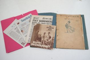 Military Interest - a selection of WWII German magazines and newspapers relating to WWII and a