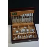 Arthur Price of England cutlery canteen for twelve people, housed within a fitted wooden case.