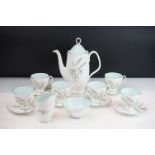 Royal Albert ' Festival ' Coffee Set comprising Coffee Pot, Milk, Sugar, Six Coffee Cups and Saucers
