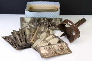 Collection of late 19th / early 20th century stereoscopic viewing cards, many by Underwood &