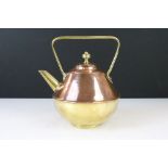 Benham and Froud copper & brass kettle, in the manner of Christopher Dresser, stamped Rd '151114' to