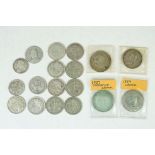 A Small Collection Of British Pre Decimal Silver Coins To Include Pre 1947 & Pre 1920 Examples To