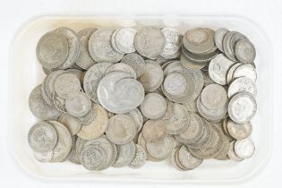 A collection of British pre 1920 and pre 1947 pre decimal silver coins to include half crowns,