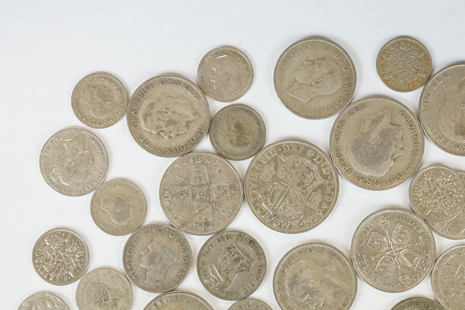 A large collection of mainly British pre 1947 and pre 1920 pre decimal silver coins to include - Image 2 of 8