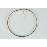 9ct yellow gold basket-style link necklace, lobster clasp with adjustable length chain, full