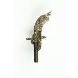 Late 19th century / early 20th century miniature silver pinfire pistol charm, obsolete 2mm