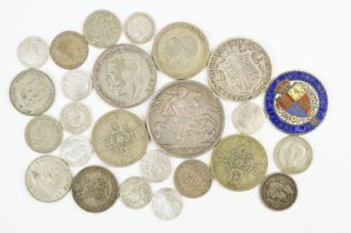 A small collection of British pre decimal pre 1947 & pre 1920 silver coins to include a 1893 full