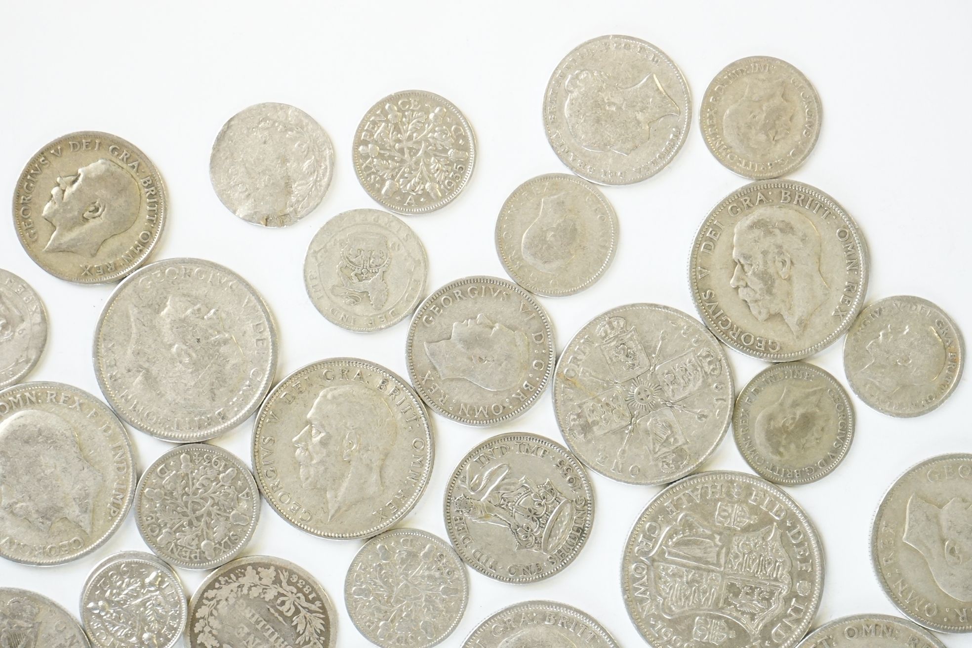 A large collection of mainly British pre 1947 and pre 1920 pre decimal silver coins to include - Image 7 of 8