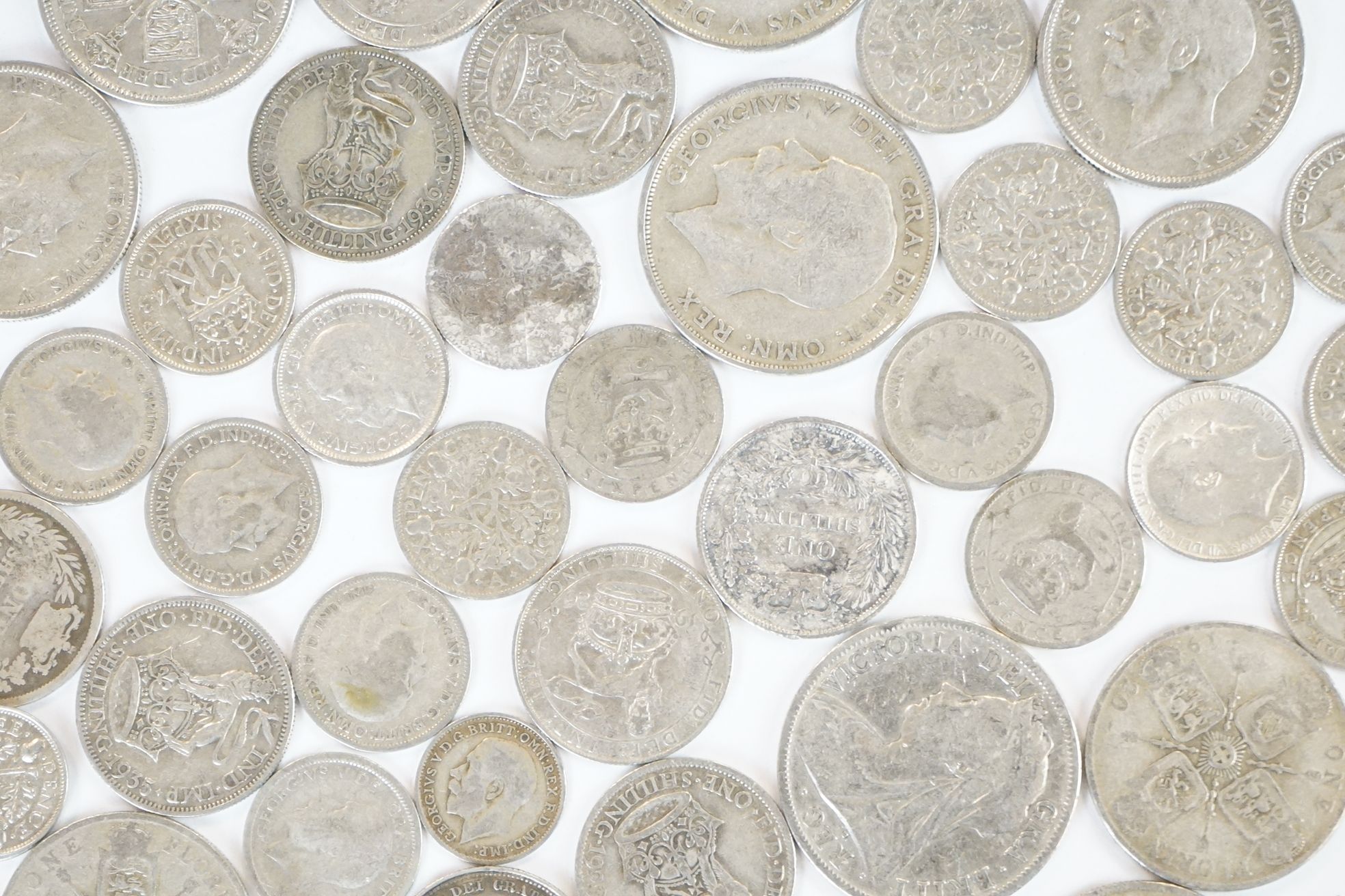 A large collection of mainly British pre 1947 and pre 1920 pre decimal silver coins to include - Image 8 of 8