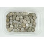 A Large Collection Of British Pre Decimal Silver Threepence Coins, Include Pre 1947 And Pre 1920