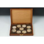 A Birmingham Mint 'Queens of the British Isles' fully hallmarked sterling silver medallion set, a