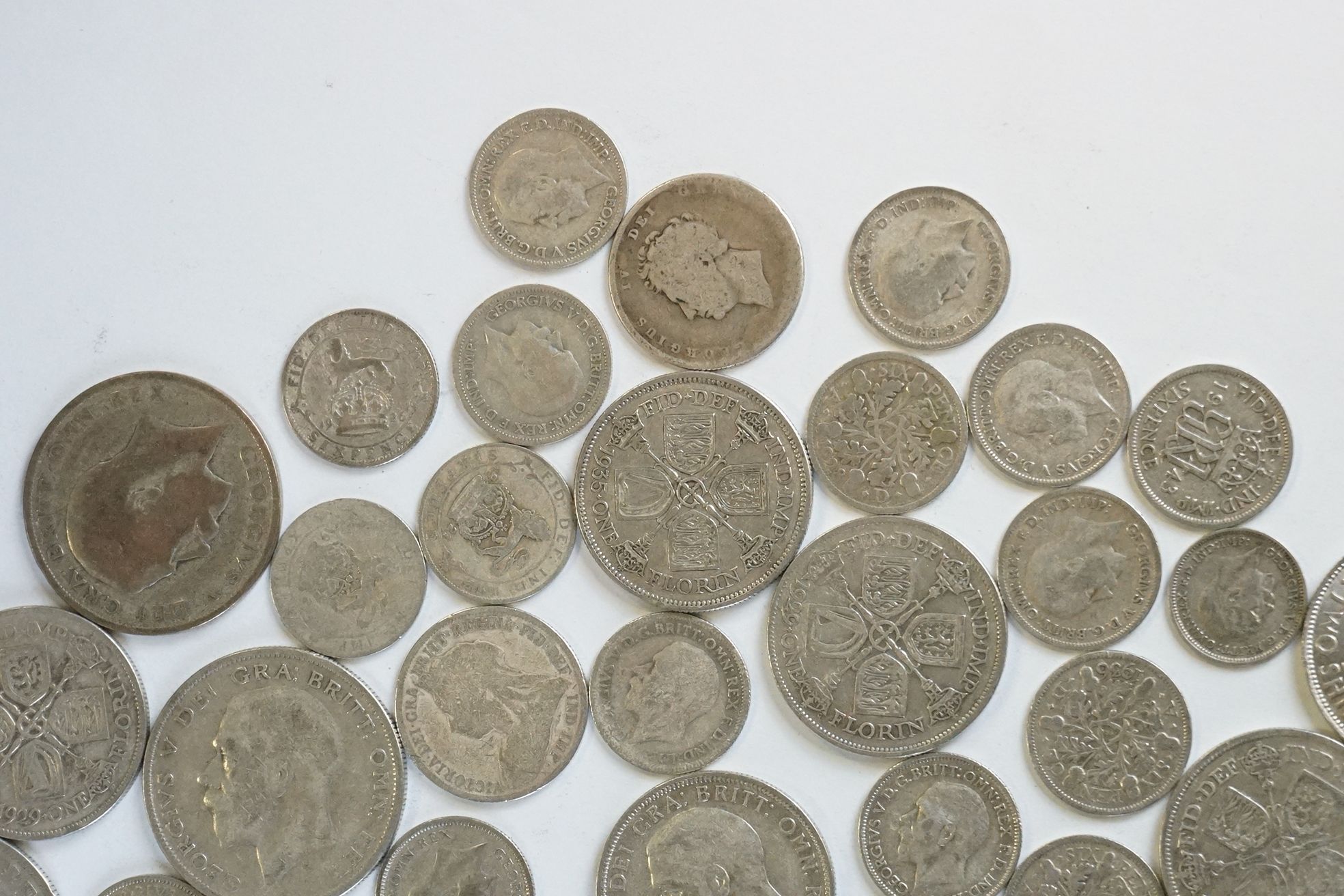 A large collection of mainly British pre 1947 and pre 1920 pre decimal silver coins to include - Image 4 of 8