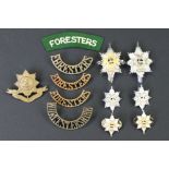 A Collection Of British Military The Worcestershire And Sherwood Foresters Regiment Badges To