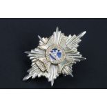 A British Military Worcestershire And Sherwood Foresters Regimental Officers Cap Badge, Complete