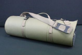 A beige hunting / shooting portable padded ground sheet / mat.