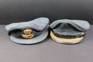 Two British Royal Air Force / R.A.F. caps.