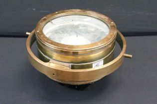 Decca Arkas Gimbaled Deck Compass, type 41B90, serial no.2485, the compass dial with cardinal points