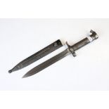 Swedish M1896 EJ AB Mauser Bayonet & Scabbard. Stamped EJ anchor AB 506 on blade. The first was by