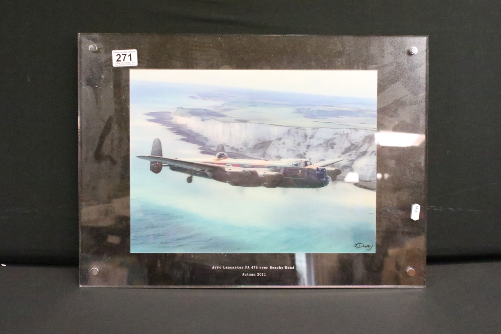 A small group of Royal Air Force related framed pictures to include "Salute to the Many' a limited - Image 15 of 18