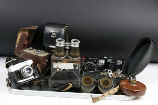 A small group of mixed collectables to include camera, keys, tape measure...etc.