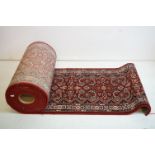 Very Long Red Ground Runner Rug, approx. 720cm long x 60cm wide