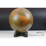 George Philip & Son for Georama Ltd illuminated library globe with X-frame stand, approx 39cm