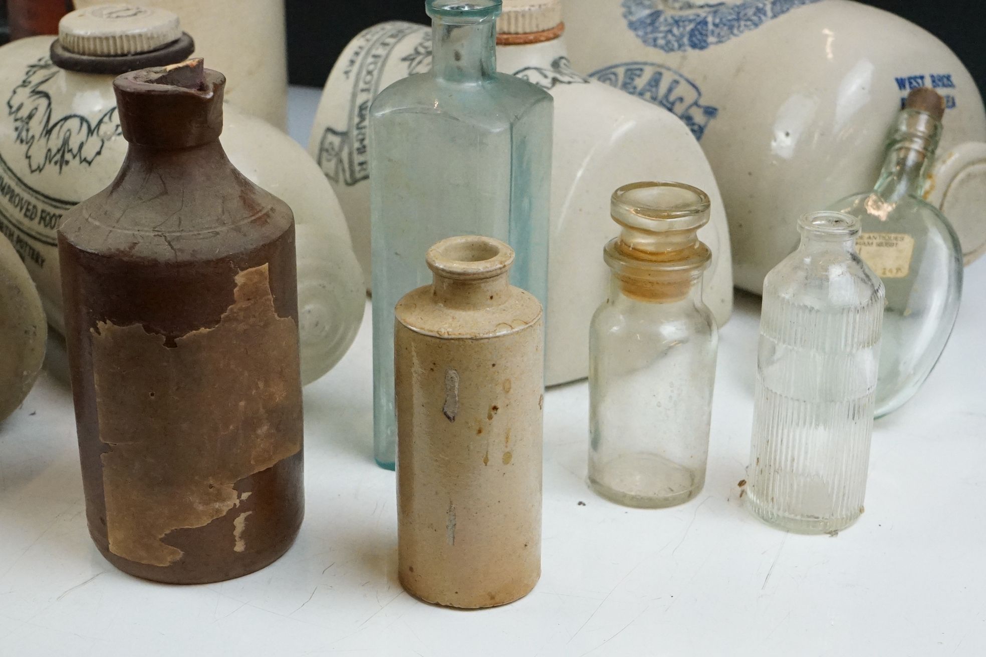 Collection of 19th Century stoneware to include stoneware footwarmers, a lidded apothecary jar, - Image 3 of 11