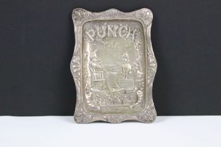 A fully hallmarked sterling silver 'Punch' pin dish, assay marked for Birmingham and dated for 1897.