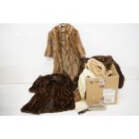Collection of ladies animal fur clothing to include two M. Prager of London coats and a M. Prager