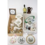 Assorted 19th Century and later ceramics to include Victorian aesthetic movement dish and cover,
