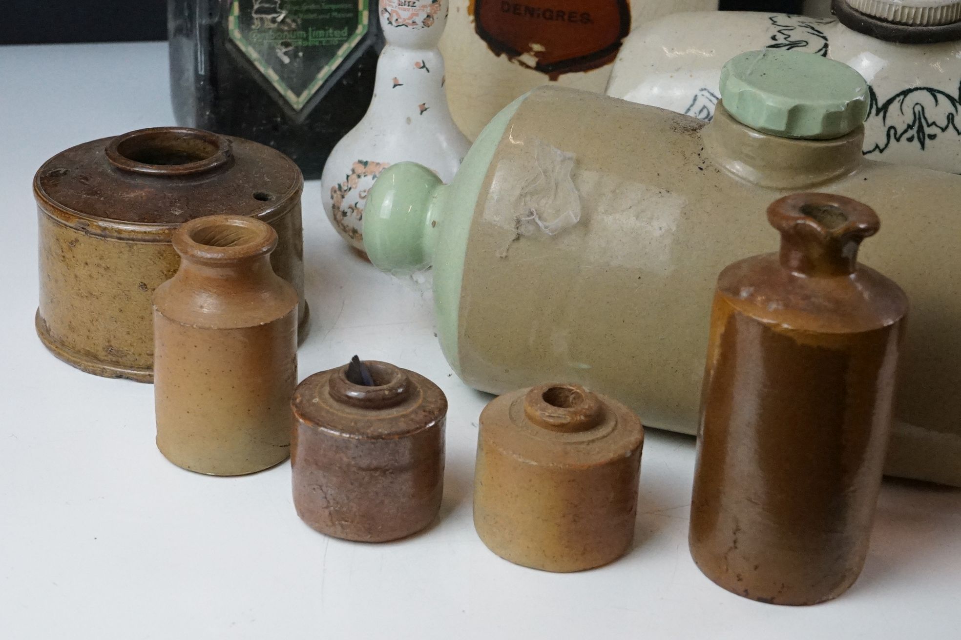 Collection of 19th Century stoneware to include stoneware footwarmers, a lidded apothecary jar, - Image 2 of 11