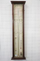 Admiral Fitzroys facsimile barometer sliding rise and fall indicators thermometer and storm glass in