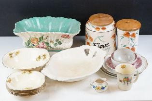 Collection of 20th Century ceramics to include Alfred Meakin cottage dishes, woods ware english