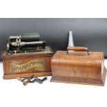 'The Graphophone' early 20th century Columbia Phonograph, Type AT, no. 269135, oak cased, with