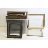Thirteen picture frames, mainly gilt