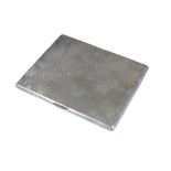 A fully hallmarked sterling silver pocket cigarette case with chequer board decoration, assay marked