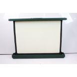 Celfix collapsible projector / cine screen, approx 111.5cm wide (overall size), boxed (tatty box)