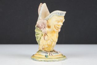 19th Century Victorian English majolica jug in the form of a griffin style mythical creature.