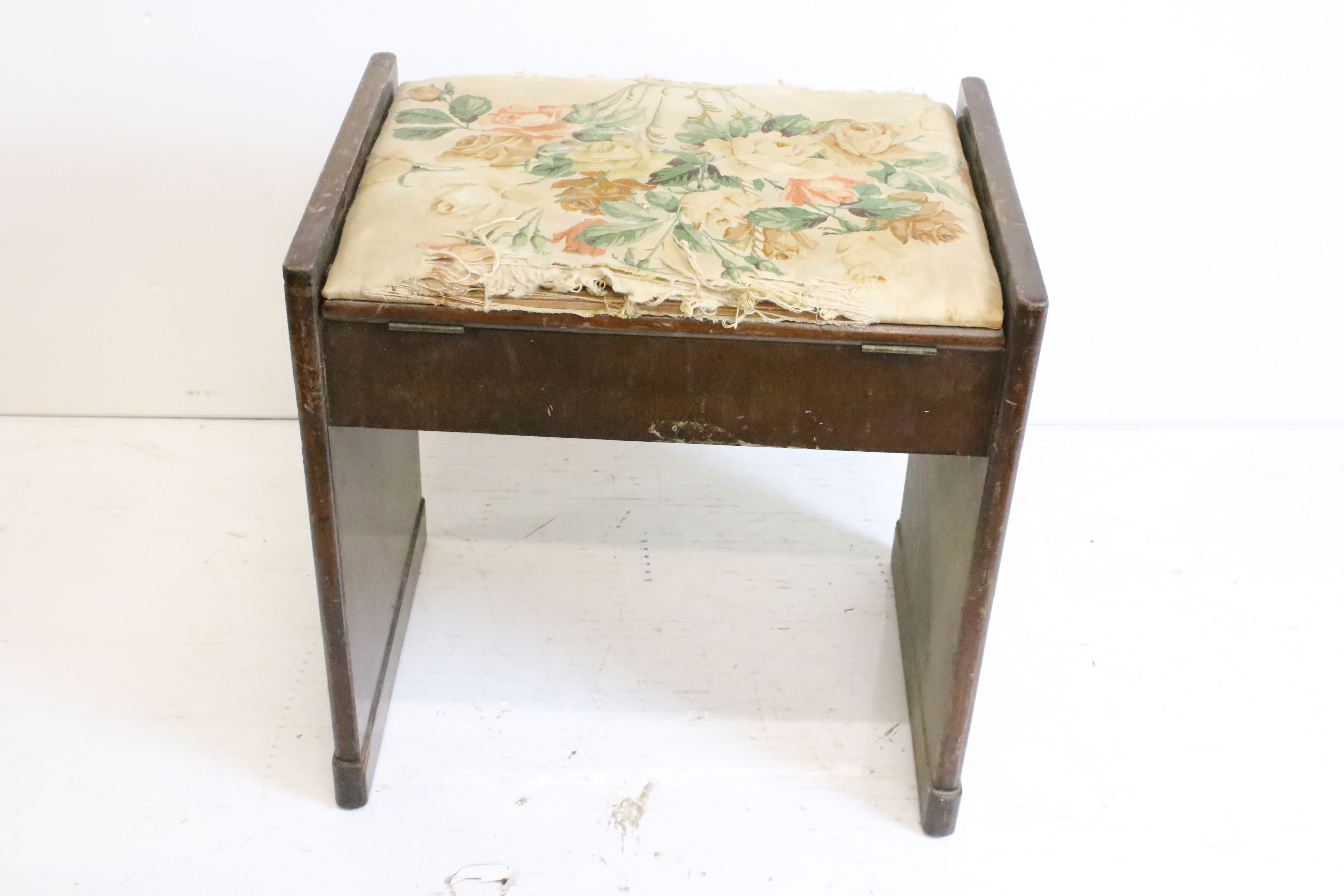 Collection of Furniture including Small Pine Table, Piano Stool, Gout Stool, Victorian Square - Image 7 of 8