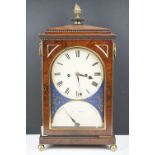 19th Century Regency striking bracket clock signed James Agar Malton. The clock having a mahogany