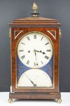 19th Century Regency striking bracket clock signed James Agar Malton. The clock having a mahogany