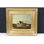 William Eddowes Turner (1820 - 1885), study of cattle and sheep in a landscape, signed lower