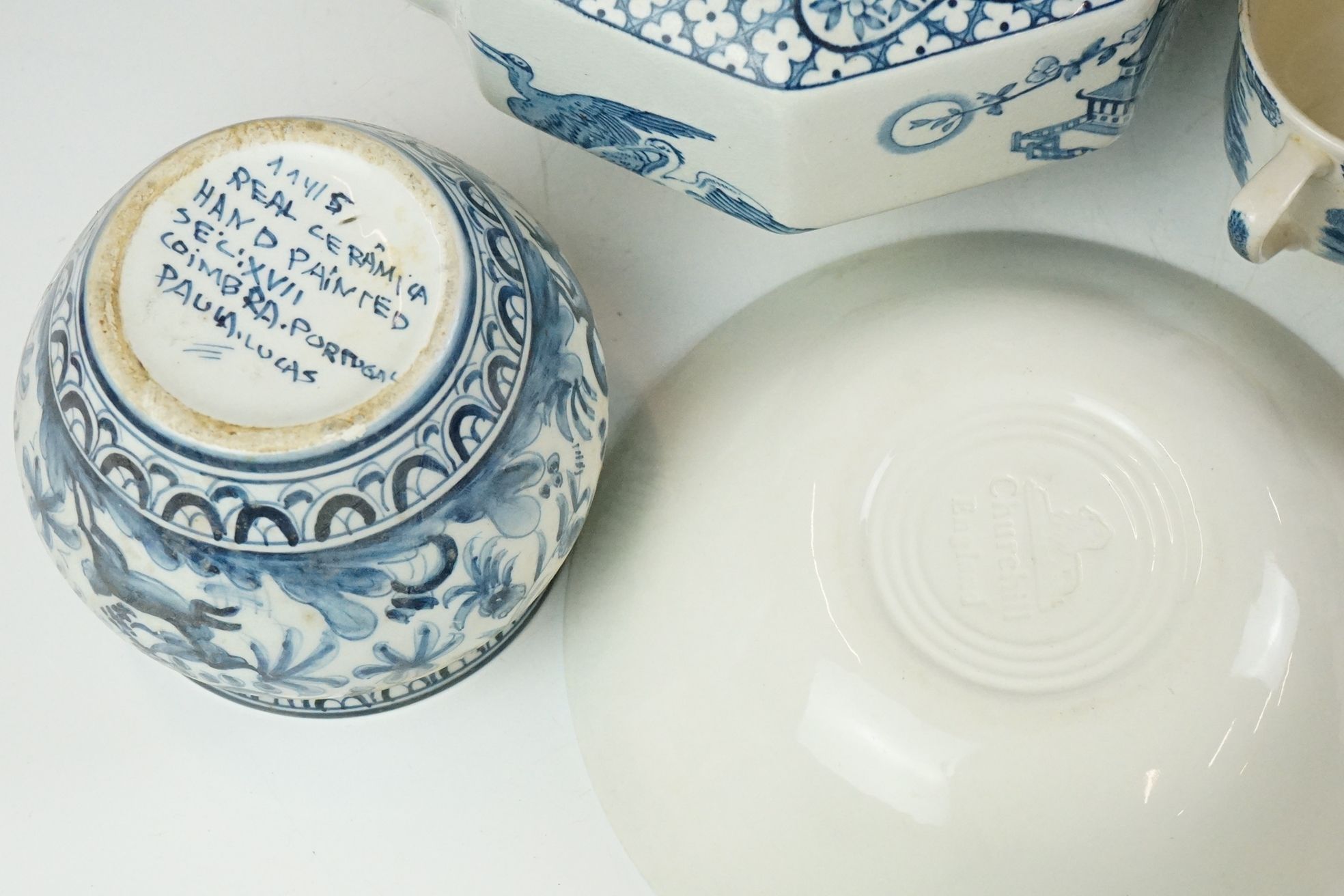 Collection of 19th Century and later blue and white ceramics to include Mason's, Johnson Brothers, - Image 8 of 14