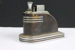 A 1930's Ronson Art Deco touch tip table lighter.