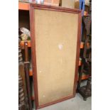 Stained Pine Framed Cork Notice Board, 180cm x 91cm