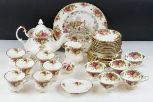 Royal Albert Old Country Roses part tea service to include eleven tea cups (two different shapes),