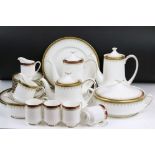 Paragon 'Athena' tea, coffee & dinner service to include 2 coffee pots & covers, teapot & cover, 2